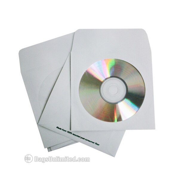Medium weight CD White Paper Sleeve